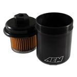 AEM High Volume Fuel Filter Black Acura and Hon-2
