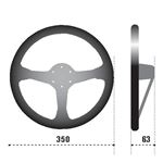 Sparco L575 Racing Steering Wheel, Black Leather-2