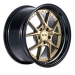 F1R F105 17x8.5 - Gold/ Black Lip Wheel-2