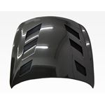 VIS Racing AMS Style Black Carbon Fiber Hood-2