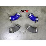 HPS Red Reinforced Silicone Intercooler Hose Kit-4