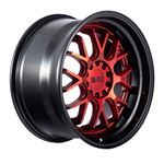 F1R F21 18x9.5 - Candy Red / Black Lip Wheel-2
