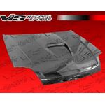 VIS Racing G Force Style Black Carbon Fiber Hood-2