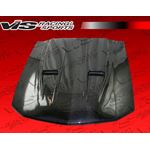 VIS Racing Mach 1 Style Black Carbon Fiber Hood-2