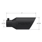 MBRP Exhaust Tail Pipe Tip. Black Coated (T5161-2