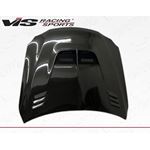 VIS Racing Cyber Style Black Carbon Fiber Hood-2