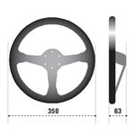 Sparco R345 Racing Steering Wheel, Black Suede (-2