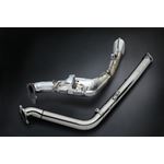 STRAIGHT DOWN PIPE KIT EXPREME EJ SINGLE SCROLL GD Ver 2 with TITAN EXHAUST BANDAGE TB6060 SB02A 4
