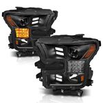 Anzo Projector Headlight Set; w/Plank Style Desi-4