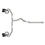 Takeda 3in to 2-1/2in 304 SS Cat-Back Exhaust w-2