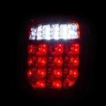 ANZO 1976-1985 Jeep Wrangler LED 2 Lens - Red/Cl-2