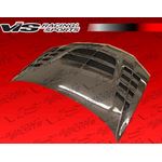 VIS Racing VTX Style Black Carbon Fiber Hood-2