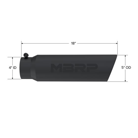 MBRP Tip. 5in. O.D. Angled Rolled End. 4in. let-2
