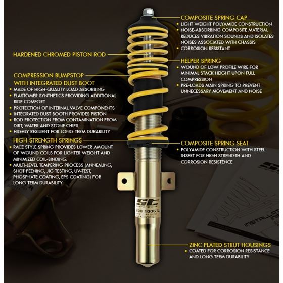 ST Height Rebound Adjustable Coilover Kit w/Top-2
