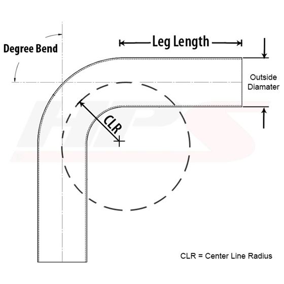 HPS 2.25" OD 70 Degree Bend 6061 Aluminum E-2