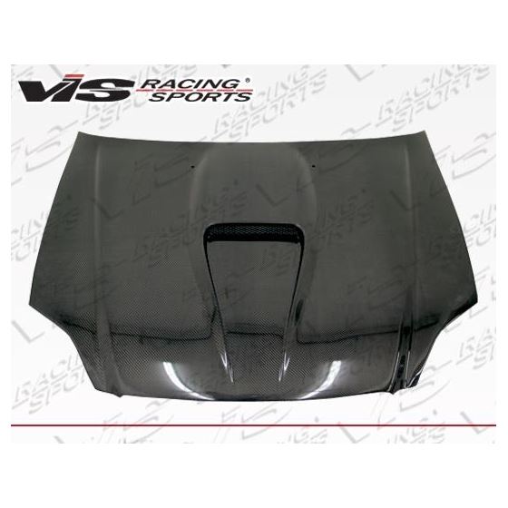 VIS Racing G Force Style Black Carbon Fiber Hood-2