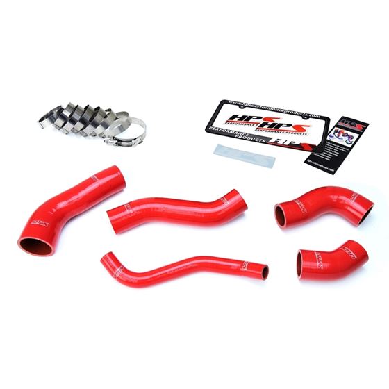 HPS Red Reinforced Silicone Intercooler Hose Kit-4