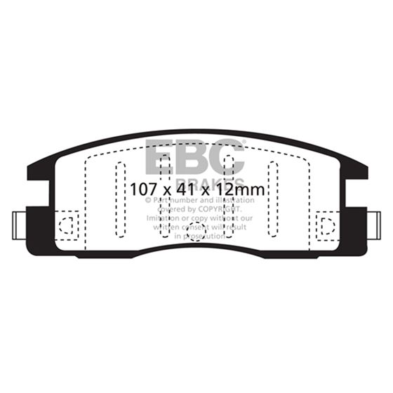 EBC Ultimax OEM Replacement Brake Pads (UD398)-4