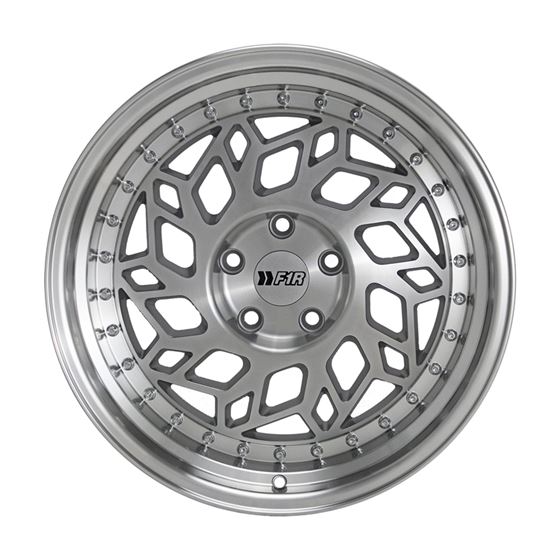 F1R R32 18x8.5 - Machine Silver/ Polish Lip Whe-2