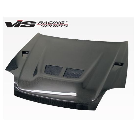 VIS Racing EVO Style Black Carbon Fiber Hood-2