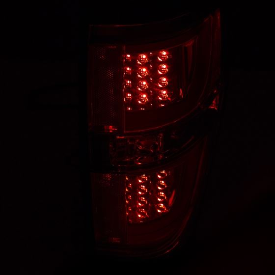 ANZO 2009-2013 Ford F-150 LED Taillights Red/Cle-2