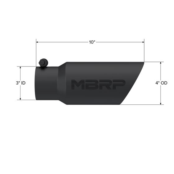 MBRP Tip. 4in. O.D. Dual Wall Angled. 3in. let.-2