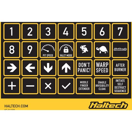 Haltech Keypad Label Set (HT-011500)-4