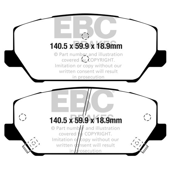 EBC Ultimax OEM Replacement Brake Pads (UD2211)-4