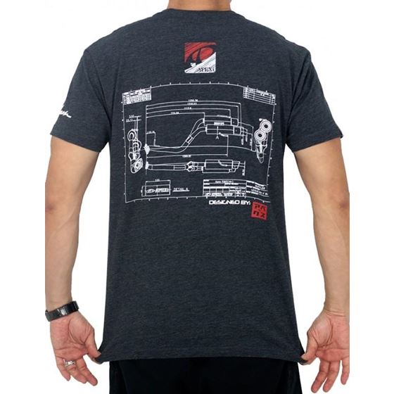 Apexi T-Shirt - Blueprint - Grey, Large (601-T17-2