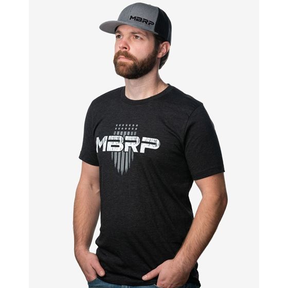 MBRP T-Shirt. Shield Logo. Grey. XXXL (A6282)-2