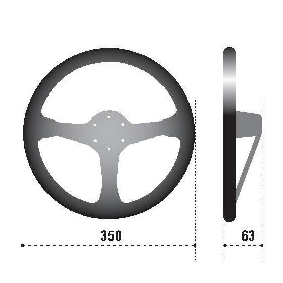Sparco L575 Racing Steering Wheel, Black Suede (-2
