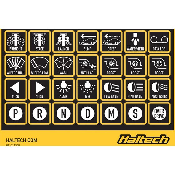 Haltech Keypad Label Set (HT-011500)-2
