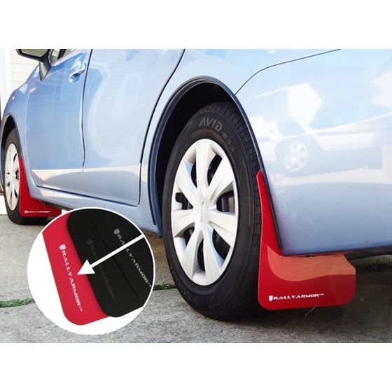 Rally Armor Red Mud Flap/White Logo for 2012-201-2