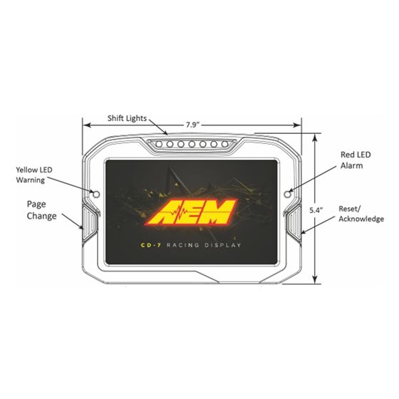 AEM Electronics CD-7L Carbon Logging Display(30-2