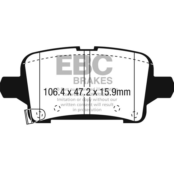 EBC Ultimax OEM Replacement Brake Pads (UD1915)-4