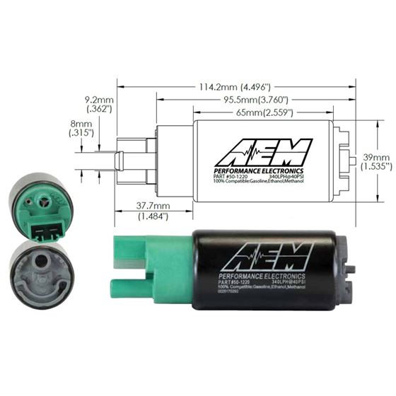AEM 340lph E85-Compatible High Flow In-Tank Fue-4