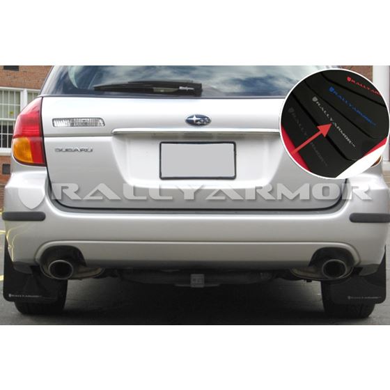 Rally Armor Black Mud Flap/Silver Logo for 2005-2