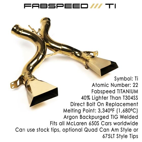 Fabspeed 650S Supreme Titanium X-Pipe Exhaust S-2