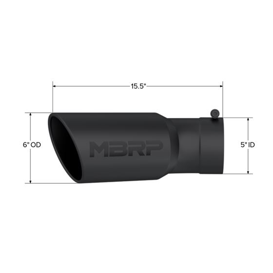 MBRP 6" OD, Angle Rolled with 30? Bend Tip-2