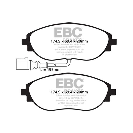 EBC Ultimax OEM Replacement Brake Pads (UD1633)-4