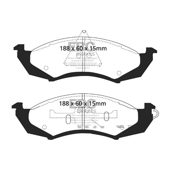 EBC Ultimax OEM Replacement Brake Pads (UD417)-4