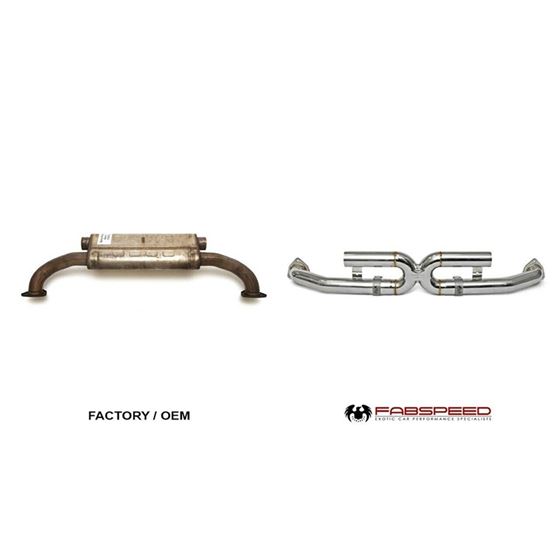 Fabspeed 997.2 Carrera Center Muffler Bypass X-2