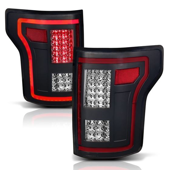 Anzo LED Taillights w/Black Sequential Lens; Pair (311293)