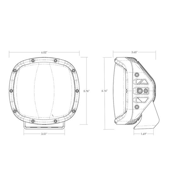 Rigid Industries Single Light Cover for Adapt X-2