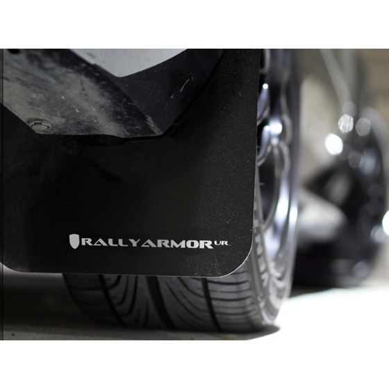 Rally Armor Black Mud Flap/White Logo for 2002-2-2