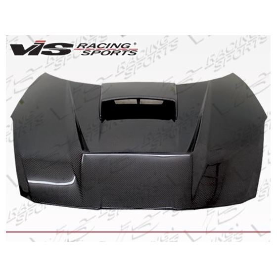 VIS Racing Invader Style Black Carbon Fiber Hood-2
