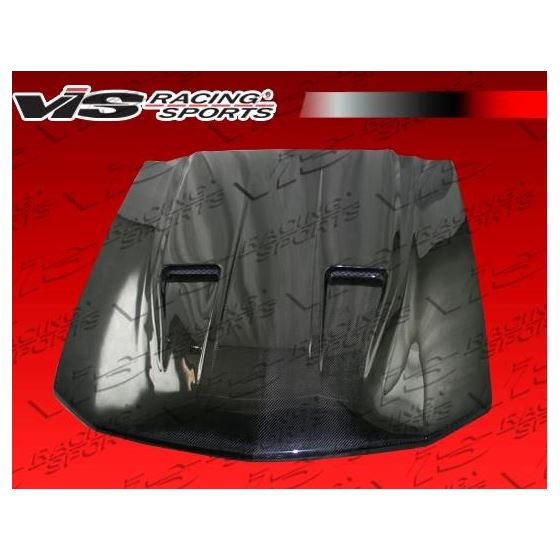 VIS Racing Mach 1 Style Black Carbon Fiber Hood-2