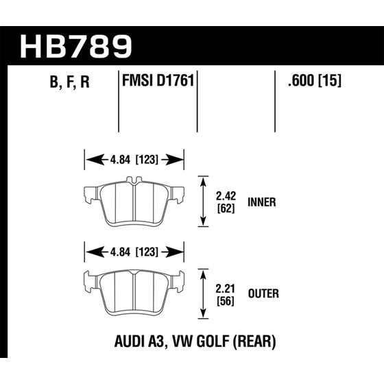 Hawk 15-20 Audi A3 / 19-20 Volkswagen Jetta HP+-2