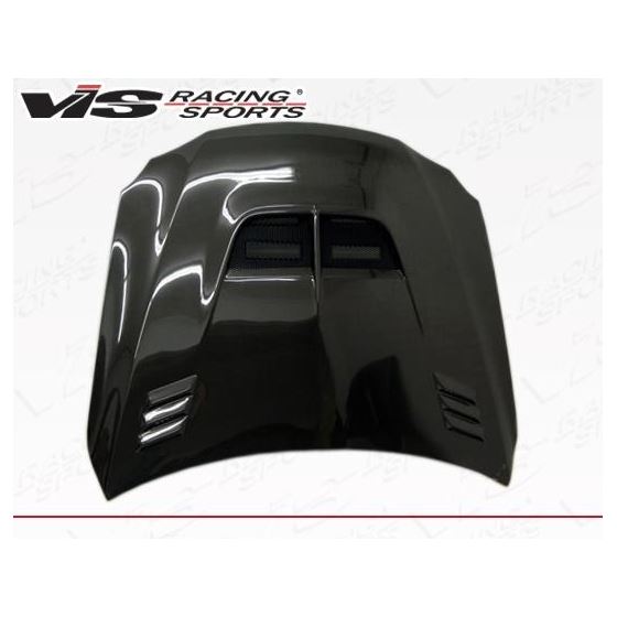 VIS Racing Cyber Style Black Carbon Fiber Hood-2