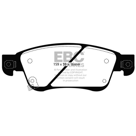 EBC Ultimax OEM Replacement Brake Pads (UD1287)-4